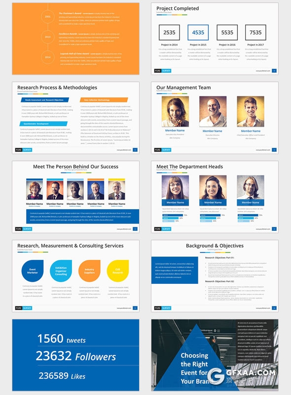50页商业数据分析报表PPT模板 - 顶尖PPT