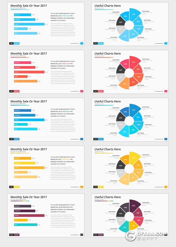 50页商业数据分析报表PPT模板 - 顶尖PPT
