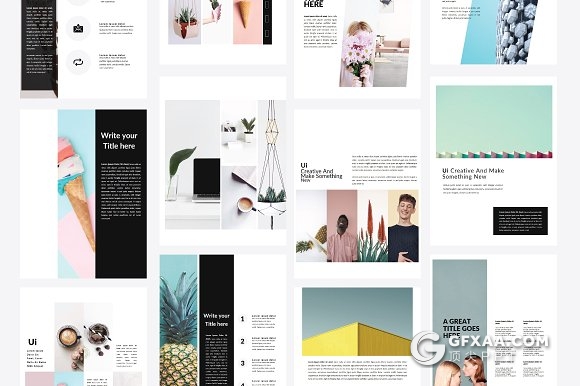 80页简约大气A4画册风格keynote模板 - 顶尖PPT