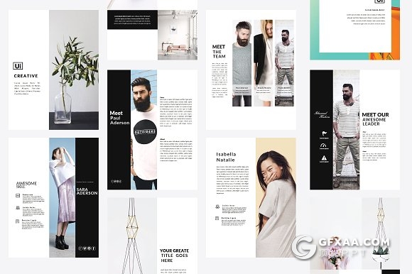 80页简约大气A4画册风格keynote模板 - 顶尖PPT