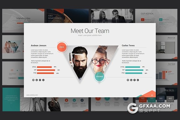 100页营销理念商业多用途PPT模板10种配色 - 顶尖PPT