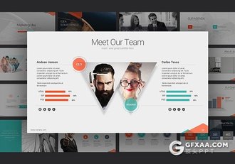 100页营销理念商业多用途PPT模板10种配色 - 顶尖PPT