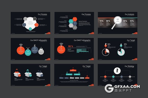 100页营销理念商业多用途PPT模板10种配色 - 顶尖PPT