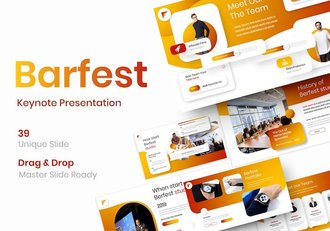 欧美微立体风格商务团队介绍工作汇报keynote模板 - 顶尖PPT