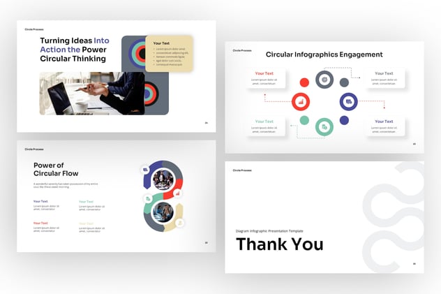 圆圈流程信息图形keynote模板 - 顶尖PPT