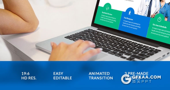 54页医疗医院 医疗保健 健身房 健身行业keynote模板 - 顶尖PPT