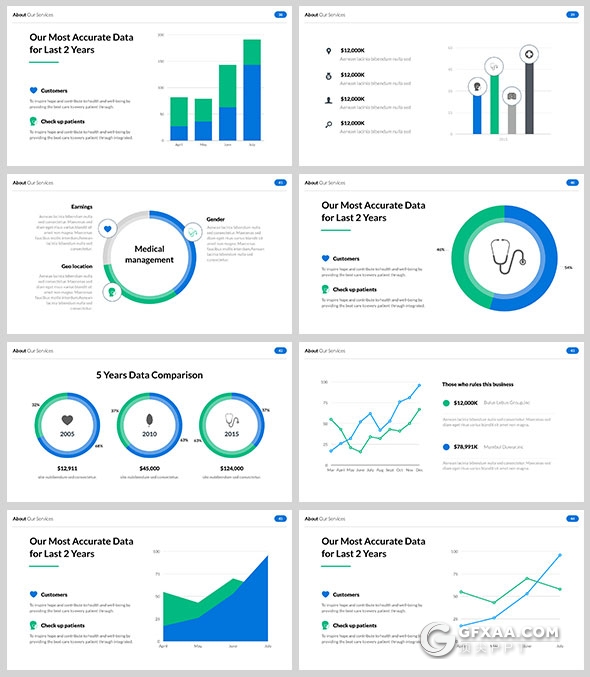 54页医疗医院 医疗保健 健身房 健身行业PPT模板 - 顶尖PPT