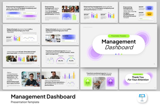 渐变色工作计划总结keynote模板 - 顶尖PPT