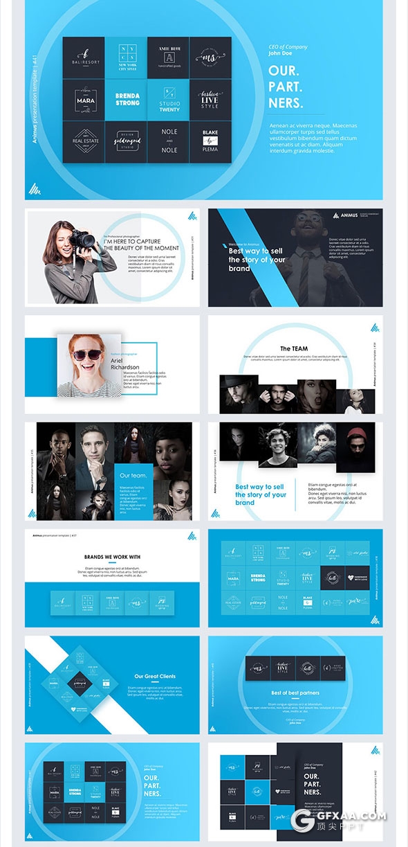 200页精美图形设计商务多用途keynote模板 - 顶尖PPT