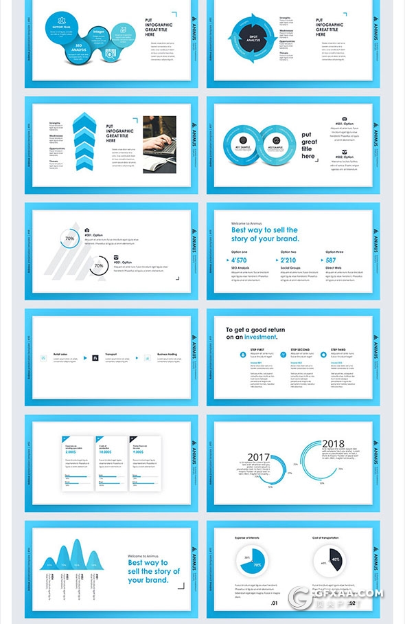 200页精美图形设计商务多用途keynote模板 - 顶尖PPT