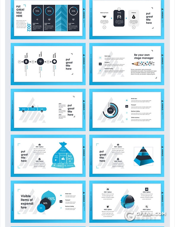 200页精美图形设计商务多用途keynote模板 - 顶尖PPT
