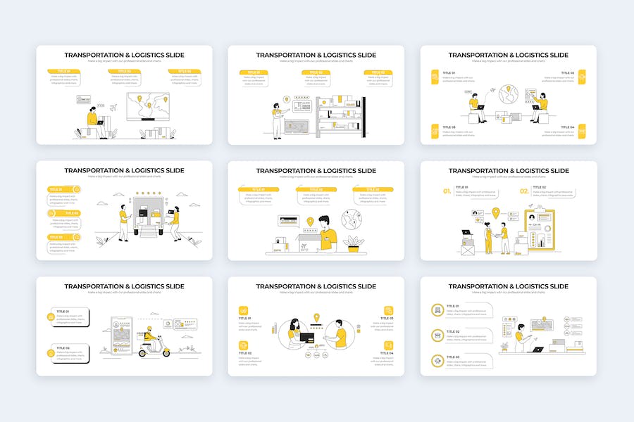 物流运输供应链仓储管理信息图PPT模板 - 顶尖PPT