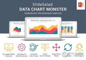 240页数据图表大合集PPT 条形图 折线图 饼形图 柱形图ppt模板 - 顶尖PPT