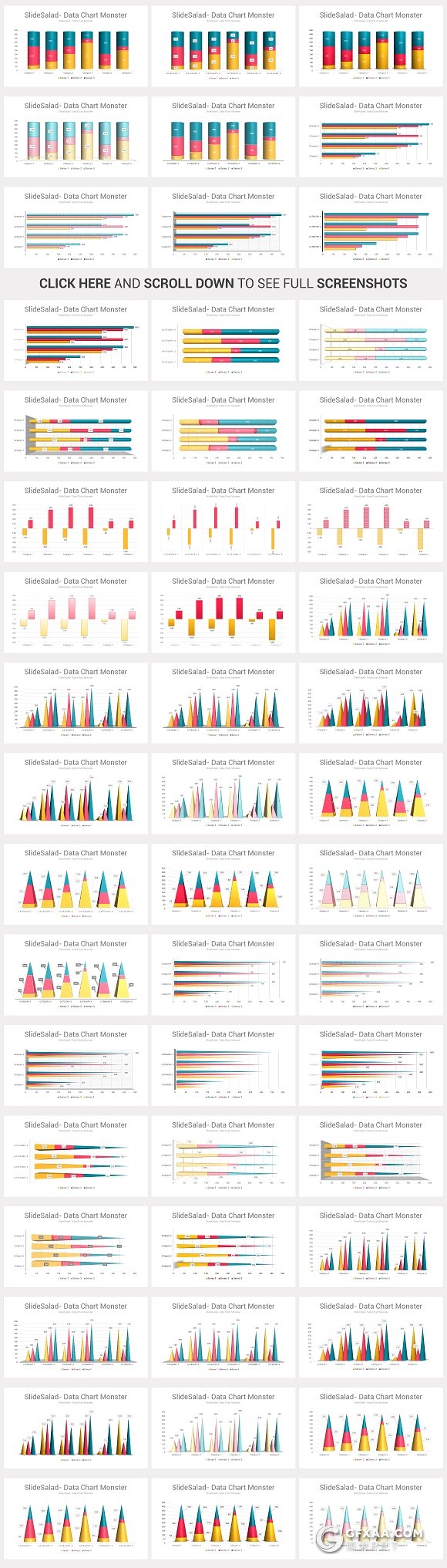 240页数据图表大合集PPT 条形图 折线图 饼形图 柱形图ppt模板 - 顶尖PPT