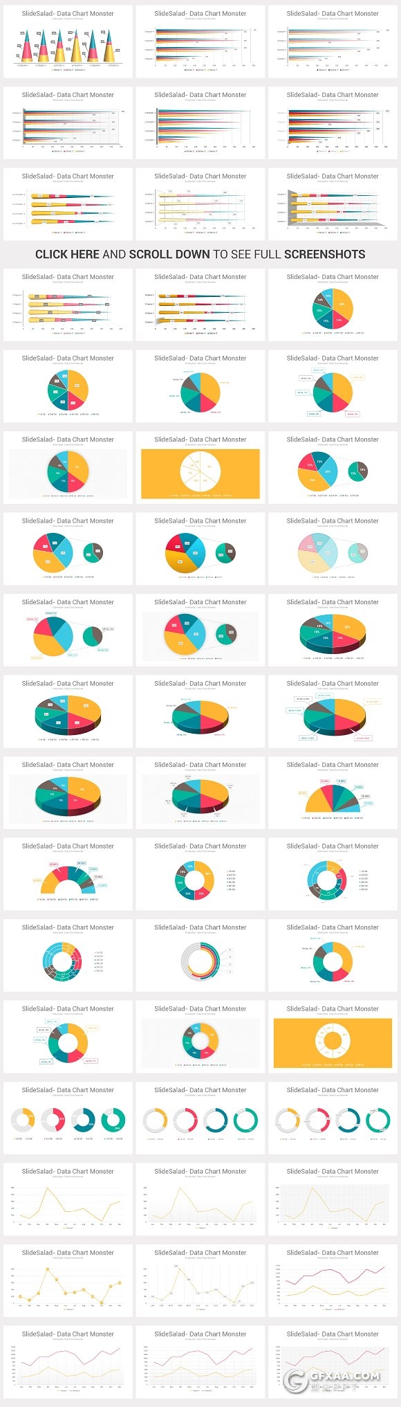 240页数据图表大合集PPT 条形图 折线图 饼形图 柱形图ppt模板 - 顶尖PPT