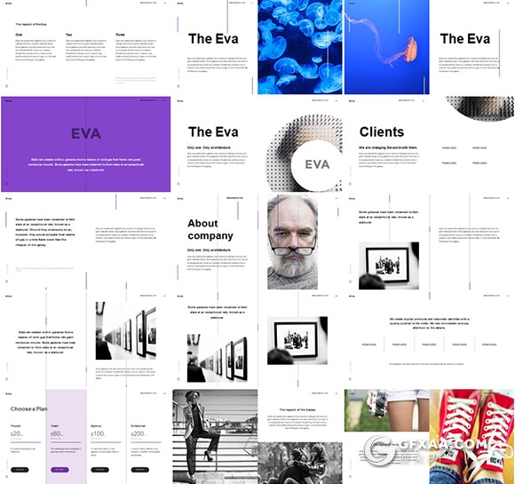 98页创意杂志风格 图片展示keynote模板 - 顶尖PPT