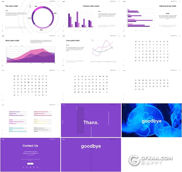 98页创意杂志风格 图片展示keynote模板 - 顶尖PPT