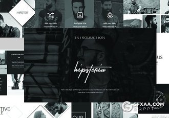 127页黑色风格团队人物介绍PPT模板 - 顶尖PPT