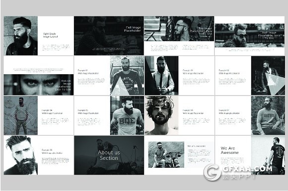 127页黑色风格团队人物介绍PPT模板 - 顶尖PPT