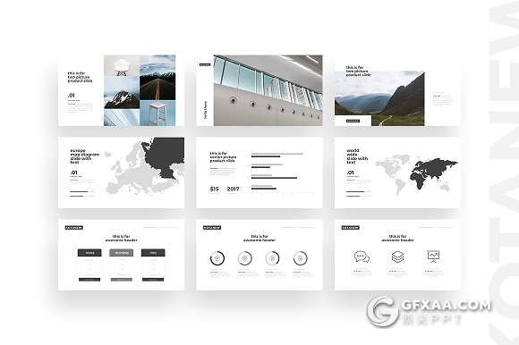 50多页简约文艺风格 家居产品展示keynote模板 - 顶尖PPT