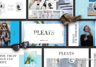 85页个人写真照片展示时尚流行PPT模板 - 顶尖PPT