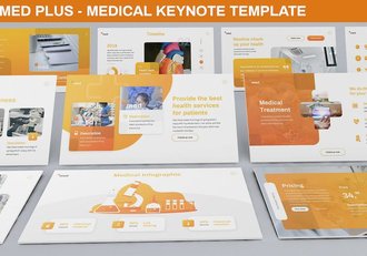 橙色医疗健康护理服务Keynote模板 - 顶尖PPT