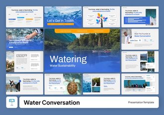 大自然水主题keynote模板 - 顶尖PPT