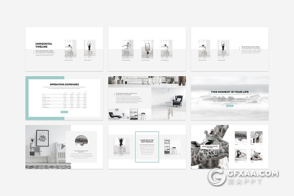 117页极简风格产品图片展示PPT模板 - 顶尖PPT