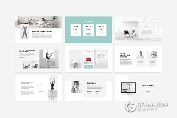 117页极简风格产品图片展示PPT模板 - 顶尖PPT