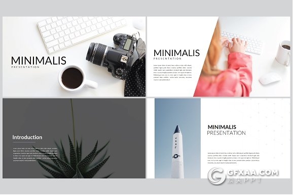 108页简约风格工作环境展示PPT模板 - 顶尖PPT