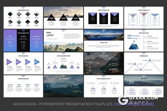 154页旅游景点展示PPT摄影图片展示ppt模板 - 顶尖PPT