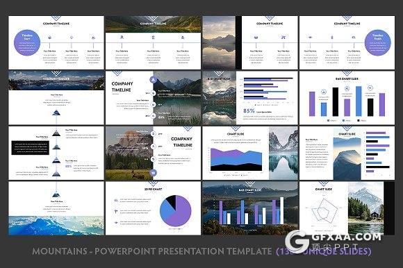 154页旅游景点展示PPT摄影图片展示ppt模板 - 顶尖PPT