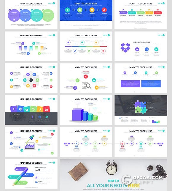 101页高端商业风格PPT模板两种底色 - 顶尖PPT