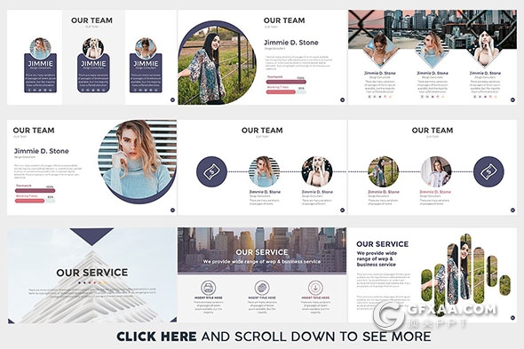 100页出创意团队人员介绍统计分析PPT模板 - 顶尖PPT