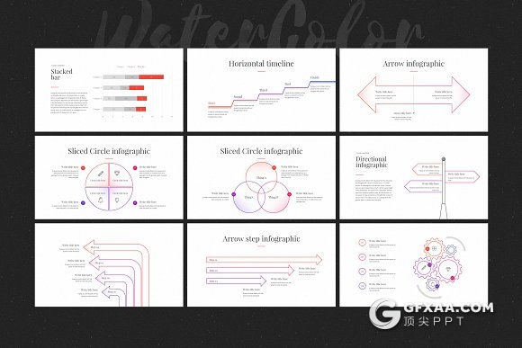 80页唯美手绘水彩风格keynote模板 - 顶尖PPT