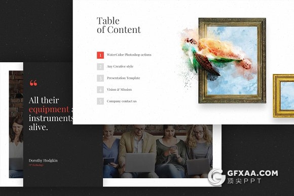 80页唯美手绘水彩风格keynote模板 - 顶尖PPT