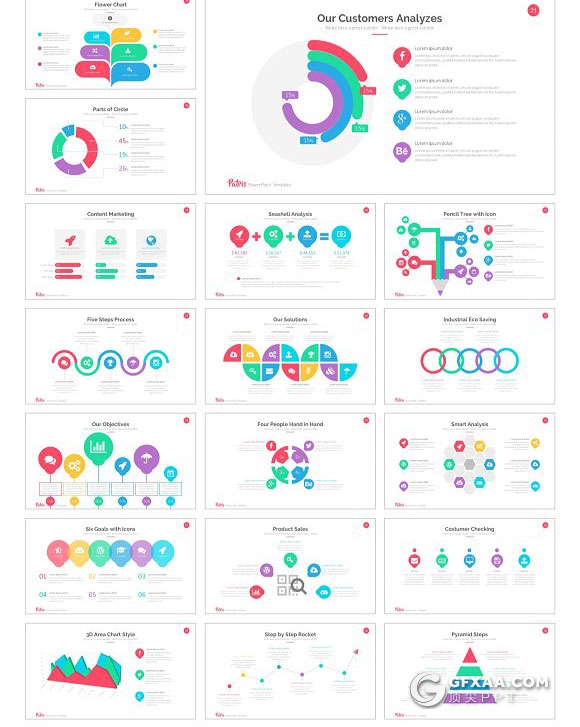 120页精美设计商务数据统计分析PPT模板 - 顶尖PPT