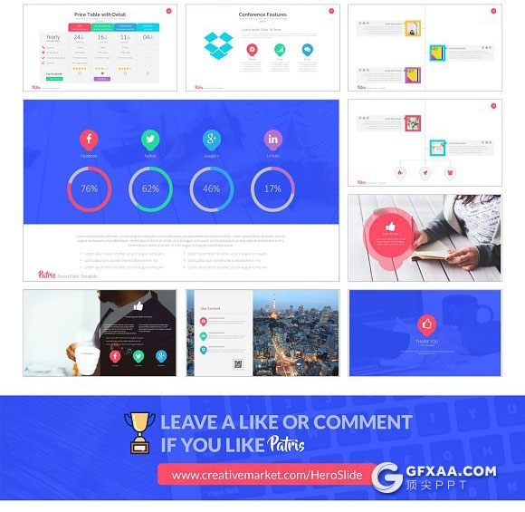 120页精美设计商务数据统计分析PPT模板 - 顶尖PPT