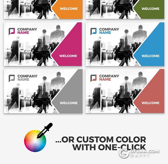 77页创意图形组合欧美商务风格PPT模板 - 顶尖PPT