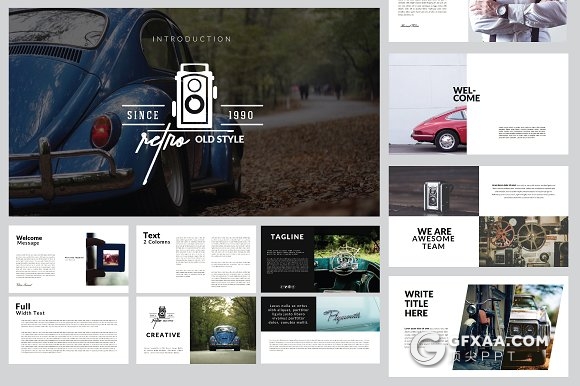 95页简约风格汽车品牌介绍展示PPT模板 - 顶尖PPT
