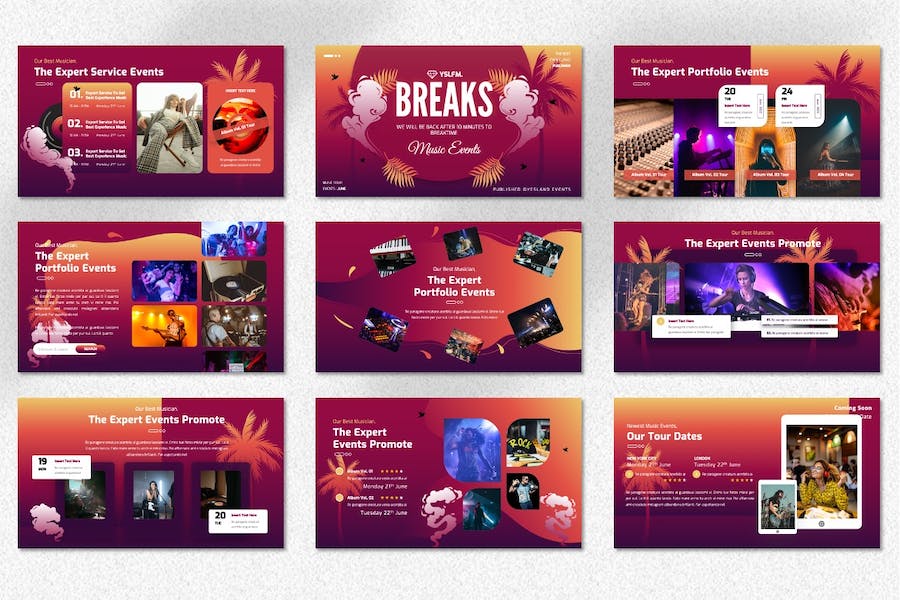 音乐活动策划推广营销方案Keynote模板 - 顶尖PPT