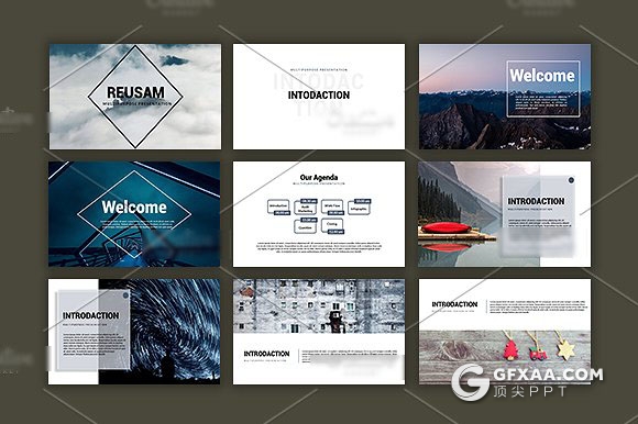 94页极简风格商务多用途PPT模板 - 顶尖PPT