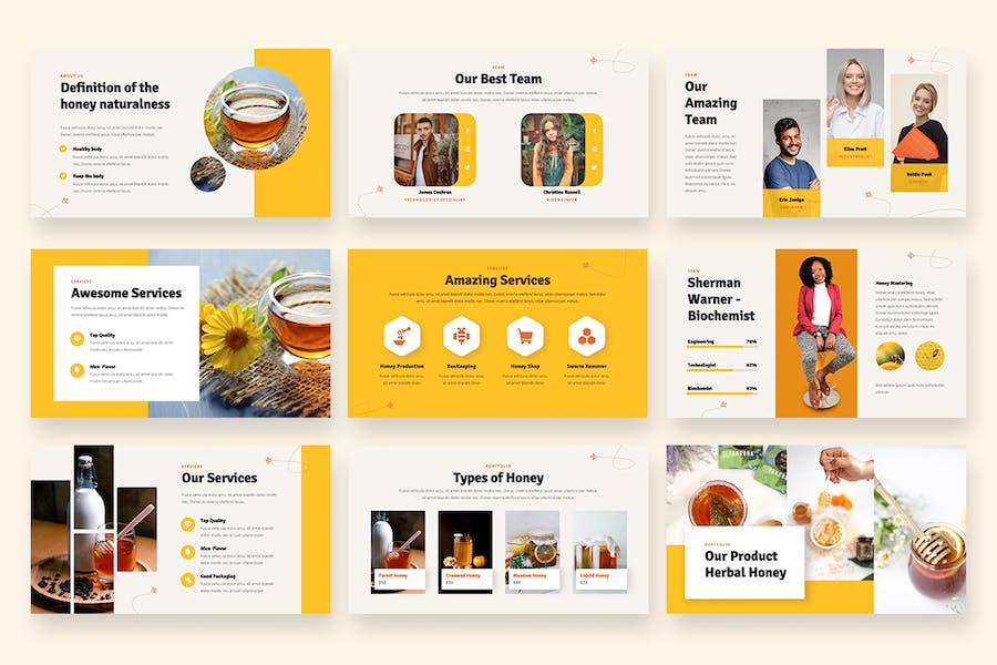 蜂蜜养蜂行业keynote模板 - 顶尖PPT