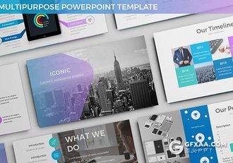 25页渐变色系商务多用途PPT模板 - 顶尖PPT