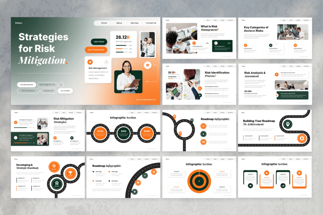 风险管理企业运营金融投资PPT模板 - 顶尖PPT