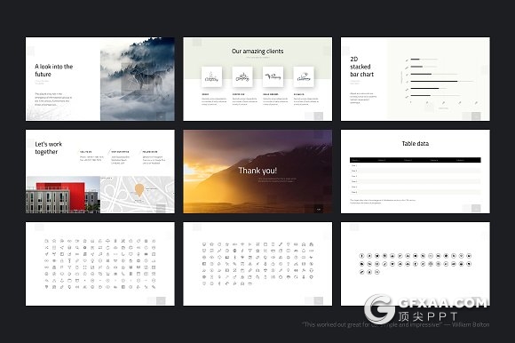 120页极简简约商务风格PPT模板 - 顶尖PPT