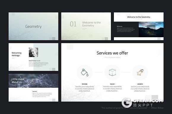 120页极简简约商务风格PPT模板 - 顶尖PPT