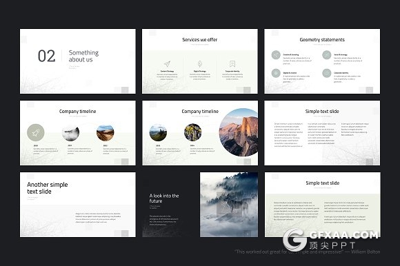 120页极简简约商务风格PPT模板 - 顶尖PPT