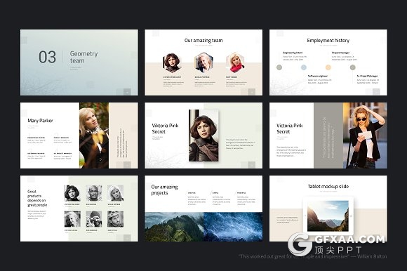 120页极简简约商务风格PPT模板 - 顶尖PPT