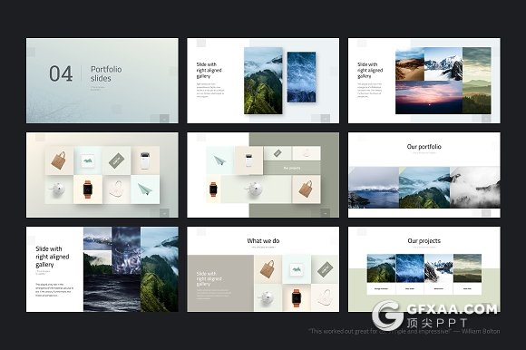 120页极简简约商务风格PPT模板 - 顶尖PPT